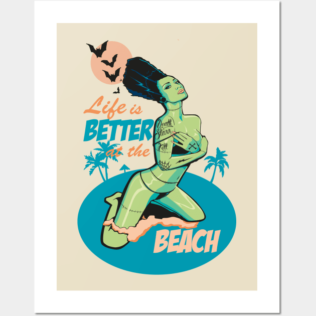 Life is Better at the Beach Wall Art by Deathstarrclub